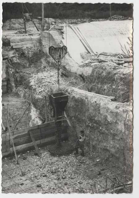 Fiume Isonzo, Gorizia. Panorama del cantiere di bonifica. Veduta dall'alto